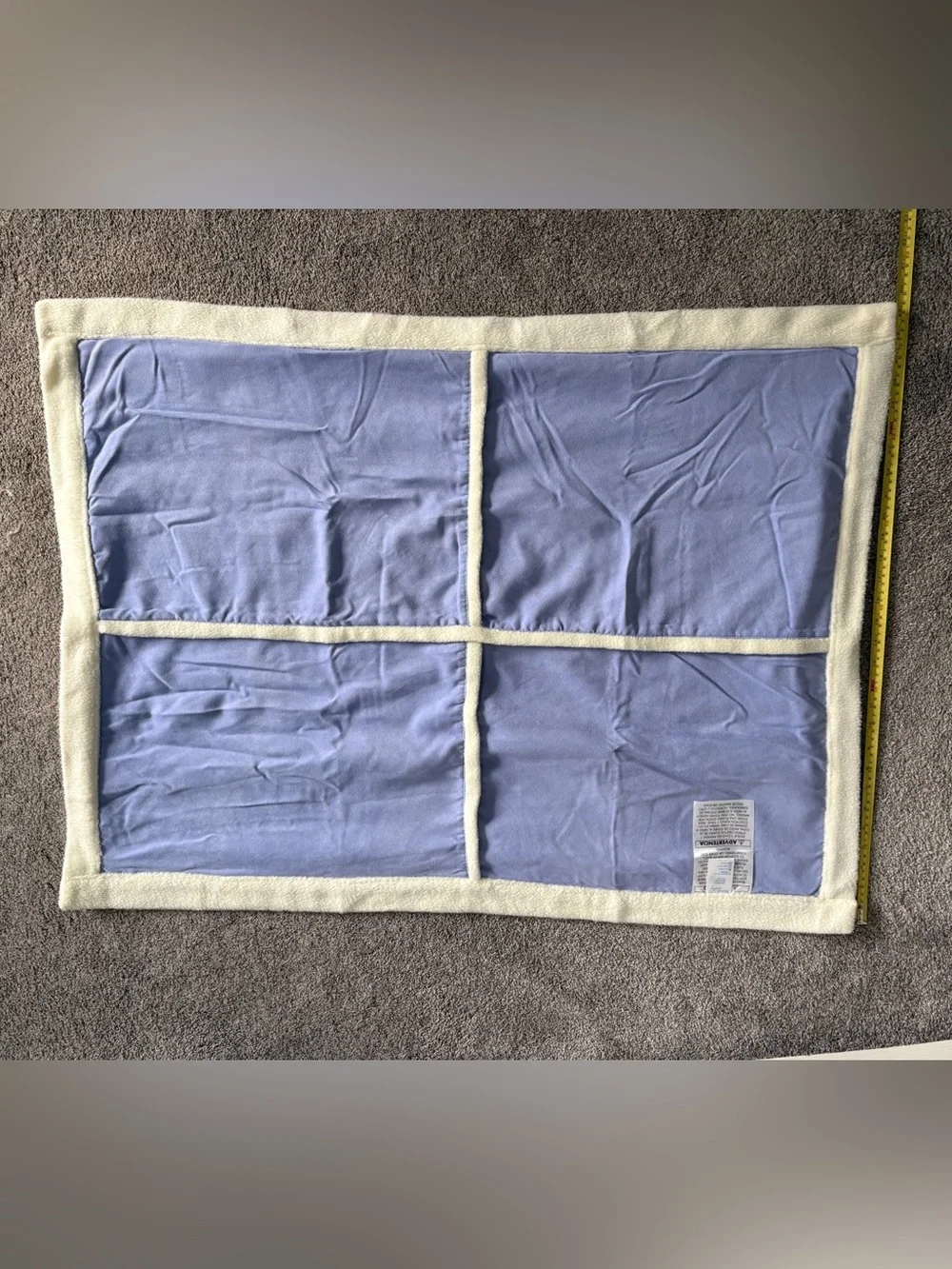Wansutta baby Plush Patchwork Throw Blanket - Lavender/blue and Cream